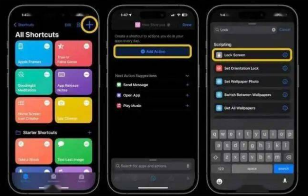 阳谷苹果14锁屏维修店分享iPhone14升级iOS16.4后如何创建锁屏快捷方式 