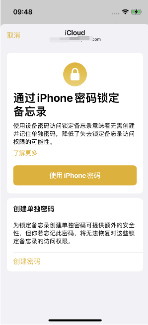 阳谷苹果14维修店分享iPhone 14备忘录加密方法教程 